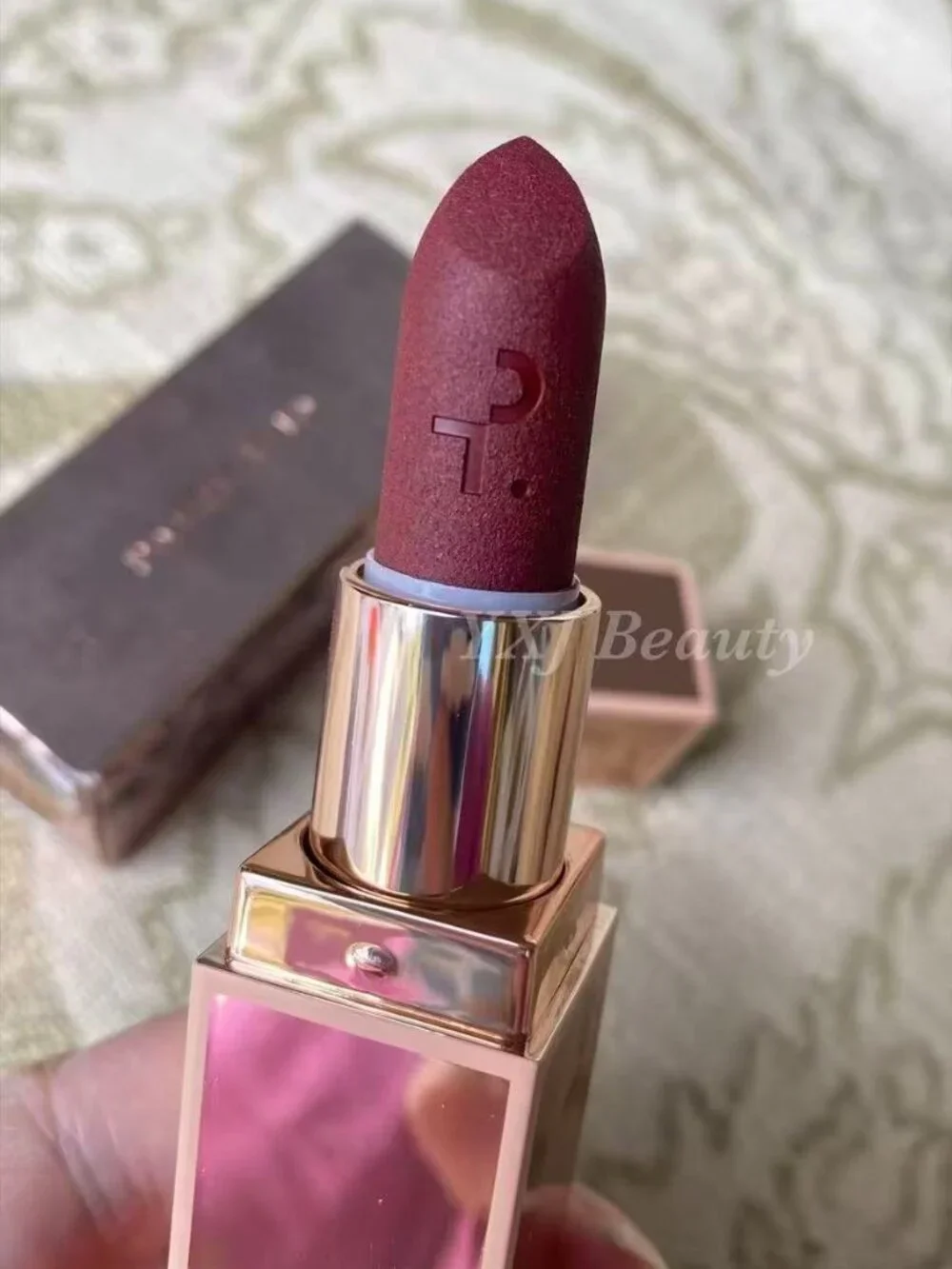 New In Box PATRICK TA Matte Suede Lipstick~She Must Be New~Full Size 4 g